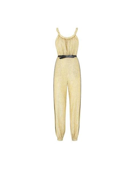 gold lurex jumpsuit fendi|real real fendi jumpsuit.